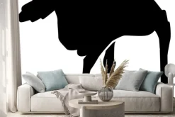 Naklejka: Struś pogrzebania głowę do ziemi