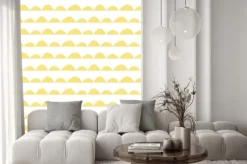 Naklejka: Stylizowane rzędy hill. fala prosty wzór do tkanin, tkanin i