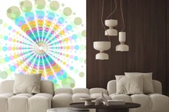 Naklejka: Stylowe tło z kolorowych kropek