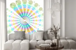 Naklejka: Stylowe tło z kolorowych kropek