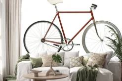 Naklejka: Stylowy rower hipster samodzielnie na białym tle