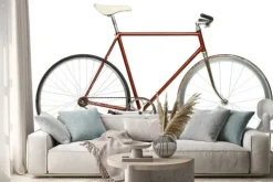 Naklejka: Stylowy rower hipster samodzielnie na białym tle