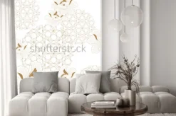 Naklejka: Subtelne ornamenty ze złotawymi elementami