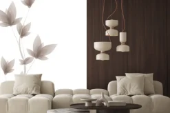 Naklejka: Subtelny kwiat w odcieniach brązowego