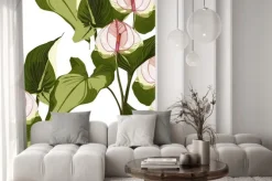 Naklejka: Summer colorful hawaiian seamless pattern with tropical plants