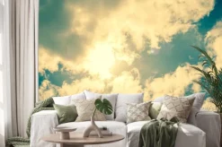 Naklejka: Sun breaking through clouds