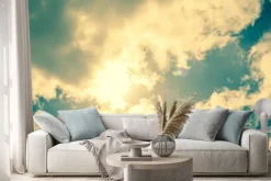 Naklejka: Sun breaking through clouds