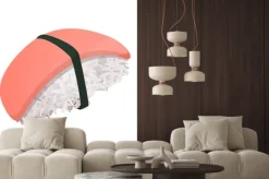 Naklejka: Sushi ikona stylu cartoon