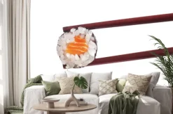 Naklejka: Sushi na białym tle