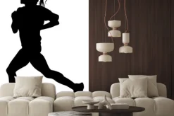 Naklejka: Sylwetka biegnącej kobiety