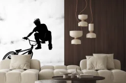 Naklejka: Sylwetka bmx rider w akcji