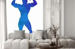 Naklejka: Sylwetka kulturysty, grafiki wektorowej