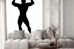 Naklejka: Sylwetka kulturysty, grafiki wektorowej