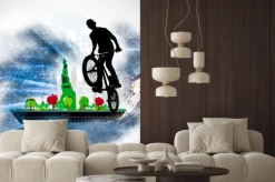 Naklejka: Sylwetka rowerzysty