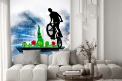 Naklejka: Sylwetka rowerzysty