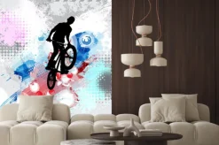 Naklejka: Sylwetka rowerzysty.