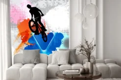 Naklejka: Sylwetka rowerzysty.