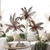 Naklejka: Sylwetki palm w sepii