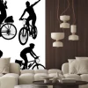 Naklejka: Sylwetki rowerowych