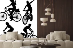 Naklejka: Sylwetki rowerowych