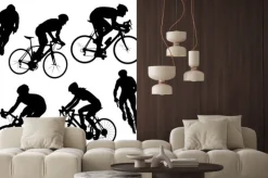 Naklejka: Sylwetki rowerowych