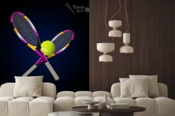 Naklejka: Symbole wektor tenisowe elementów, piłki tenisowe, tenis r