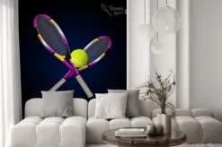 Naklejka: Symbole wektor tenisowe elementów, piłki tenisowe, tenis r