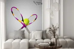 Naklejka: Symbole wektor tenisowe elementów, piłki tenisowe, tenis r