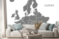 Naklejka: Szare kontynenty europy