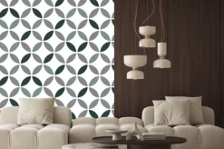 Naklejka: Szary geometria retro bezszwowe