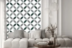 Naklejka: Szary geometria retro bezszwowe