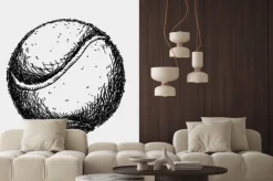 Naklejka: Szkic piłki do tenisa