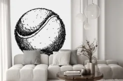 Naklejka: Szkic piłki do tenisa