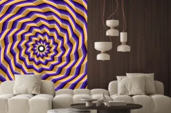 Naklejka: Szlifowane spiralne skręcenie do centrum. streszczenie wektora