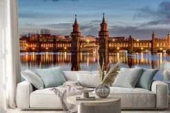 Naklejka: Szprewy i oberbaumbruecke w berlinie o świcie