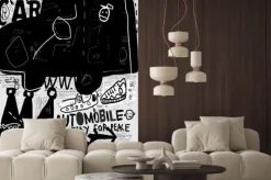 Naklejka: Sztuka nowoczesna w czerni i bieli