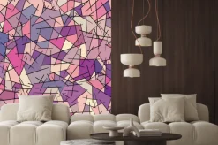 Naklejka: Szwu z kolorowych kształtów geometrycznych