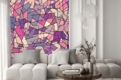 Naklejka: Szwu z kolorowych kształtów geometrycznych