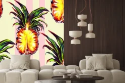 Naklejka: Szwu z roślin tropikalnych i owoców