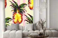 Naklejka: Szwu z roślin tropikalnych i owoców