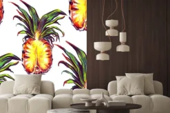 Naklejka: Szwu z roślin tropikalnych i owoców