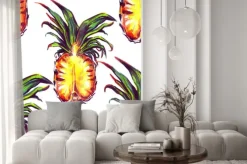 Naklejka: Szwu z roślin tropikalnych i owoców