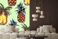 Naklejka: Szwu z roślin tropikalnych i owoców