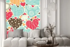 Naklejka: Szwu z serca w stylu retro