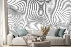 Naklejka: Tablica z dynamicznymi cząstkami. futurystyczny styl technologii.