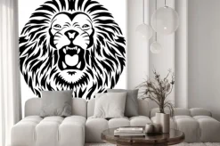 Naklejka: Tatuaż głowa lwa