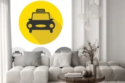 Naklejka: Taxi car flat icons set