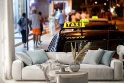 Naklejka: Taxi podpisania w nocy