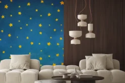 Naklejka: Żółte gwiazdki na granatowym tle