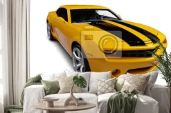 Naklejka: Żółte sportowe auto